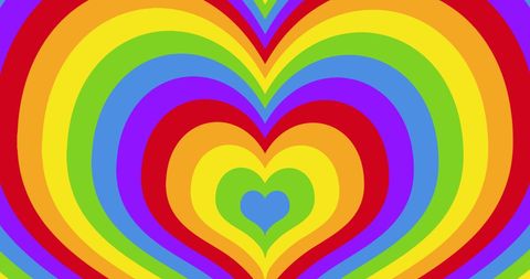 Vibrant Rainbow Hearts Celebrating LGBTQ Pride and Unity