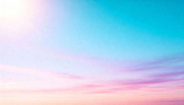 Pastel sunrise sky gradient with wispy cirrus clouds minimalist calm background