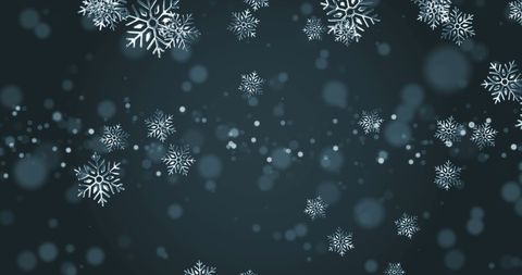 Falling Snowflakes and Light Orbs on Dark Background - Download Free Stock Images Pikwizard.com