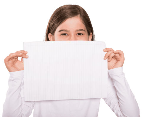 Transparent Background: Girl Holding Blank Cardplayfully - Download Free Stock Videos Pikwizard.com