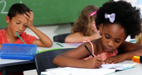 Diverse Children Engaging in Classroom Activities - Download Free Stock Images Pikwizard.com