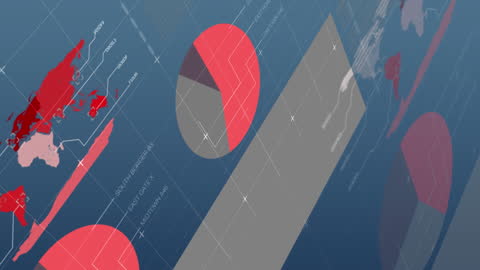 Abstract Data Visualization with Blue Graphic Interface