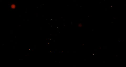 Animated Glowing Orange Dots on Black Background