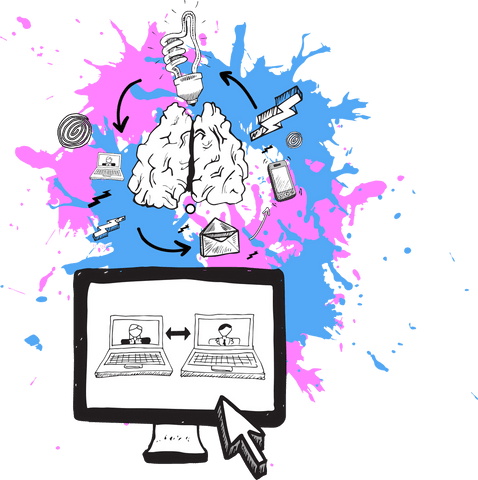 computer screen and brain linked by digital connections on transparent background - Download Free Stock Videos Pikwizard.com