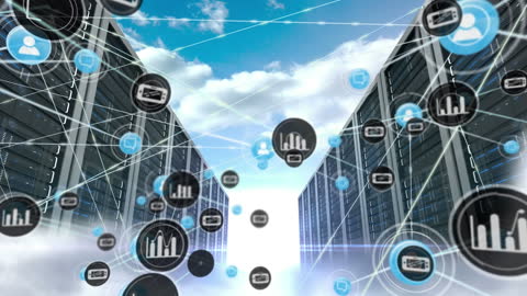 Digital Networking in Modern Data Center with Graphic Overlays