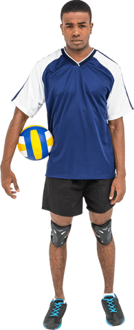 Athletic Sportsman Holding Volleyball on Transparent Background - Download Free Stock Videos Pikwizard.com