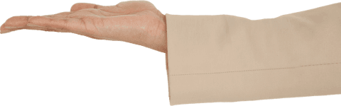 Transparent Businesswoman's Hand Offering Gesture