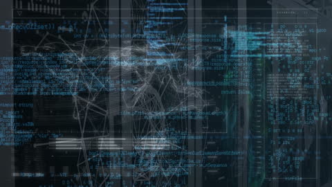 Digital DNA Strand with Futuristic Data Overlay