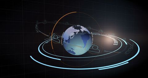Digital Planet with Global Communication Networks - Download Free Stock Images Pikwizard.com