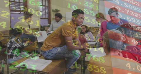 Diverse Students Engaging in Collaborative Learning with Data Overlay