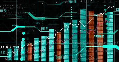 Dynamic Data Processing with Digital Interface Elements - Download Free Stock Images Pikwizard.com