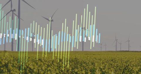 Data Visualization of Renewable Energy Wind Turbines in Agricultural Landscape