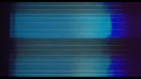 Dynamic Glitch Effect with Blue-Purple Gradient on Screen