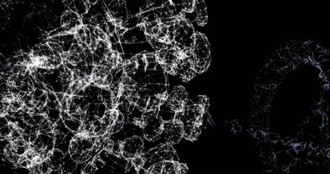 Digital network connections in abstract technology concept