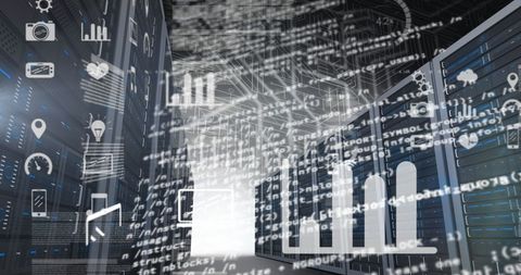 Digital Interface Concepts in a Modern Server Room - Download Free Stock Images Pikwizard.com