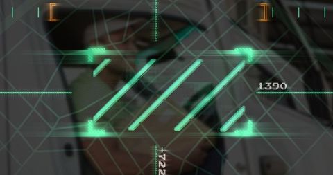 Digital Vision: Futuristic User Interface with Holographic Lines