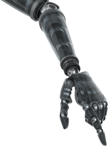transparent robotic arm with black details pointing - Download Free Stock Videos Pikwizard.com