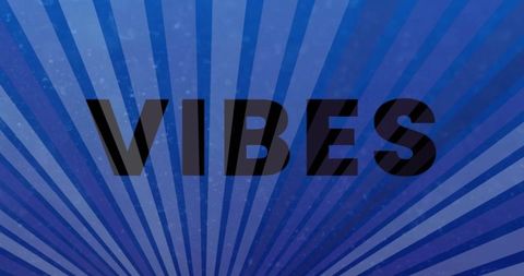 Retro VIBES Typography with Blue Radial Rays and Grunge Effect