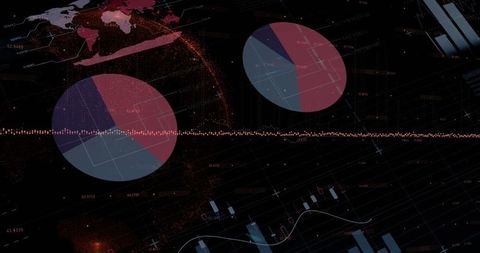 Futuristic Data Visualization Dashboard with Glowing Globe