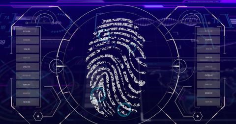 Digital Fingerprint and Data Interface Concept - Download Free Stock Images Pikwizard.com