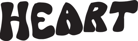 Bold black heart inscription for transparent use