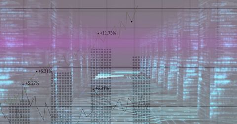 Growth Metrics on Digital Server Background for Global Finance - Download Free Stock Images Pikwizard.com