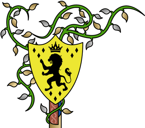 Vintage Lion Emblem on Crest with Vine and Diamond Patterns - Download Free Stock Videos Pikwizard.com