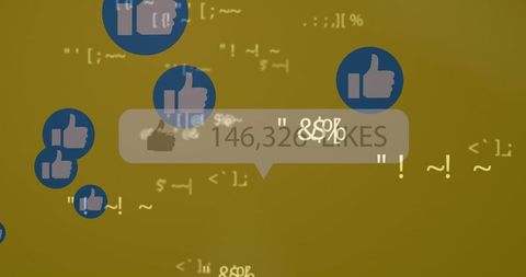 Social Media Reactions Over Yellow Background Illustrates Digital Engagement - Download Free Stock Images Pikwizard.com