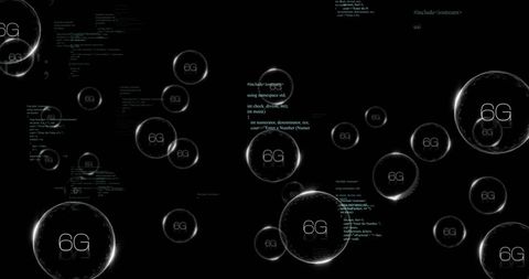 Futuristic Interface Featuring 6G Data Technology Design