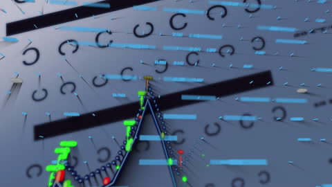 Abstract Digital Interface with Graphs and Data Representation