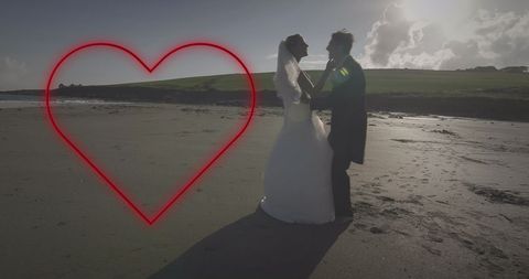 Romantic Beach Wedding Dance at Sunset - Download Free Stock Images Pikwizard.com