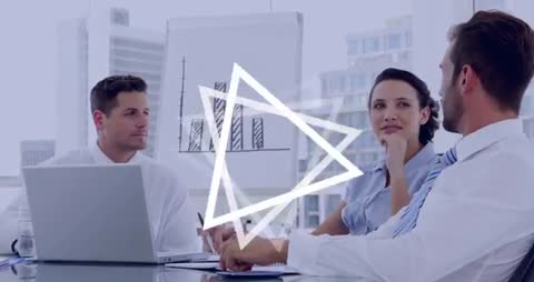 Business Team Analyzing Growth Strategies in Modern Office Space