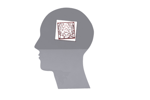 transparent digital head silhouette with labyrinth of knowledge - Download Free Stock Videos Pikwizard.com