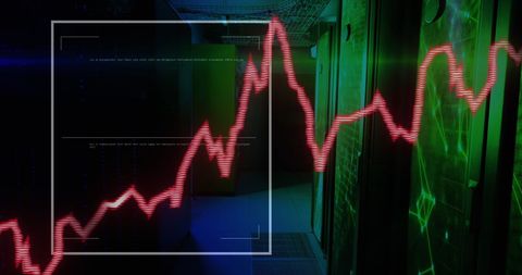 Digital Financial Data on Server with Stock Market Graph - Download Free Stock Images Pikwizard.com