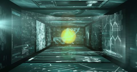 Futuristic Data Interface with Digital Networks and Analytics - Download Free Stock Images Pikwizard.com