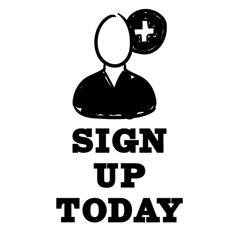 Sign up today text on transparent background digital illustration