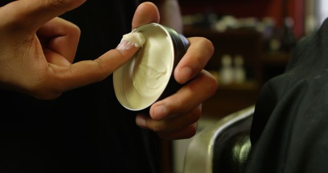 Hands Applying Barber Cream, Detail of Professional Hair Styling at Barber Shop - Download Free Stock Images Pikwizard.com