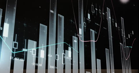 Abstract Digital Financial Data Chart Animation