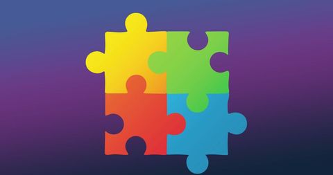 Colorful Puzzle Pieces Symbolizing Unity and Inclusion - Download Free Stock Images Pikwizard.com