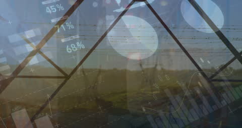 Energy Sector Financial Data Overlay on Sunset Grid