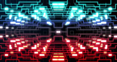 Vibrant neon digital network background