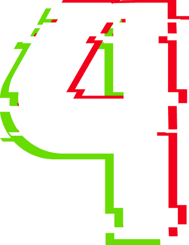 stylized transparent glitch art numeral four design - Download Free Stock Videos Pikwizard.com
