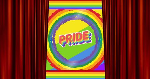 LGBTQ Pride Celebration Illustration with Rainbow and Stage - Download Free Stock Images Pikwizard.com