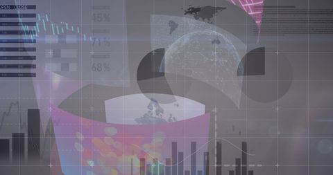 Futuristic Digital Data Processing and Global Connectivity - Download Free Stock Images Pikwizard.com