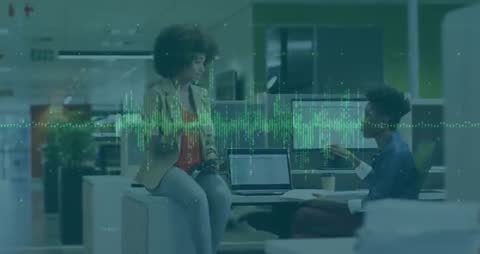 Colleagues Collaborating in Modern Office Focused on Business Success