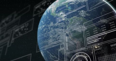 Global Data Visualization With Digital Graphs and Holograms - Download Free Stock Images Pikwizard.com