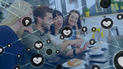 Diverse Team Exploring Digital Connections Using Tablet