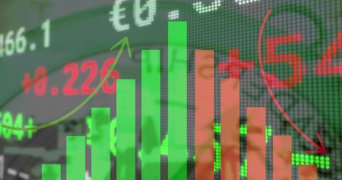 Digital Data Processing and Stock Market Analysis Concept - Download Free Stock Images Pikwizard.com