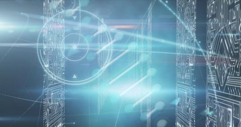 Futuristic DNA Animation with Virtual Data Screens - Download Free Stock Images Pikwizard.com