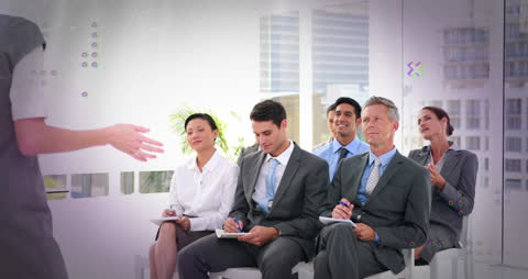 Business Team Engaging in a Financial Presentation